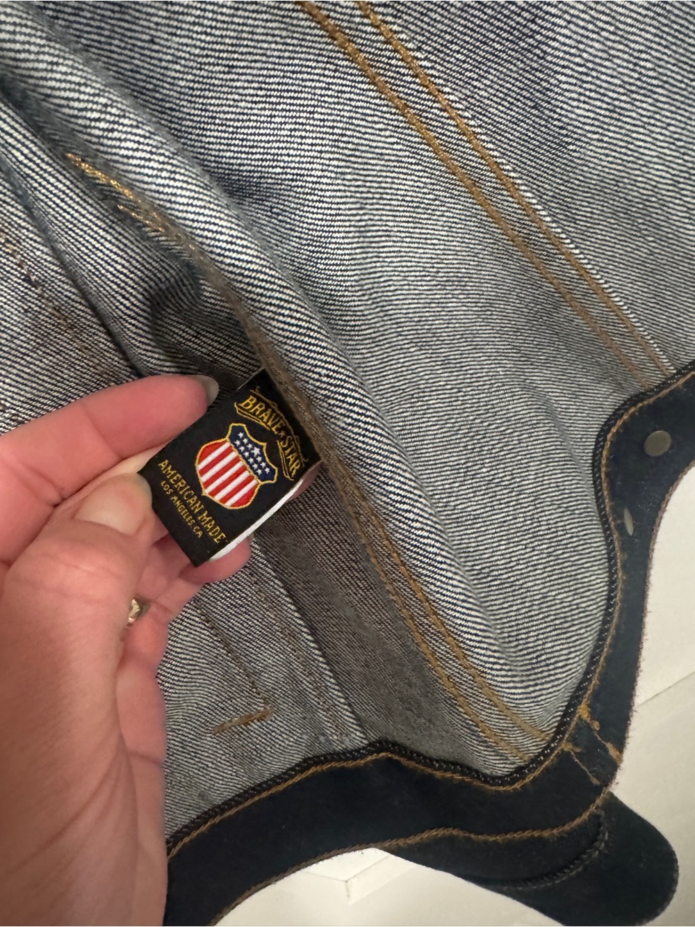 *UPDATED DESCRIPTION* Brave Star Ironside Dark Selvage Denim Trucker Jacket M - Picture 5 of 15